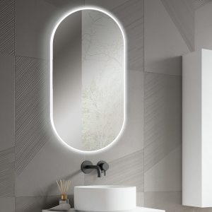 Espejo modelo Celia Cápsula de Xpertials en un ambiente de baño