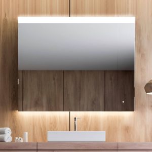 Espejo modelo Cíes Up&Down de Xpertials en un ambiente de baño