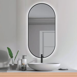 Espejo modelo Emma Cápsula de Xpertials en un ambiente de baño