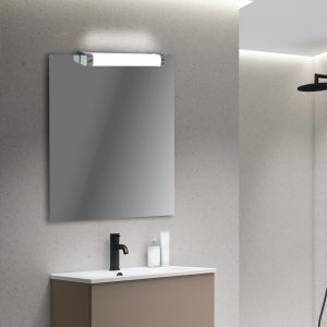 Espejo modelo Lua de Xpertials en un ambiente de baño