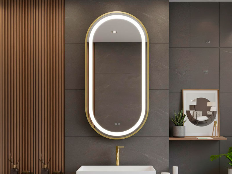 Espejos de baño con luz frontal de formas