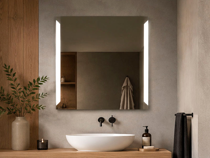 Espejos de baño con luz frontal rectangulares